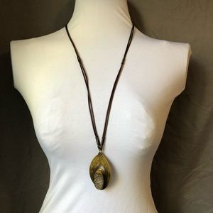 Peyote Bird Necklace with Purple Stone